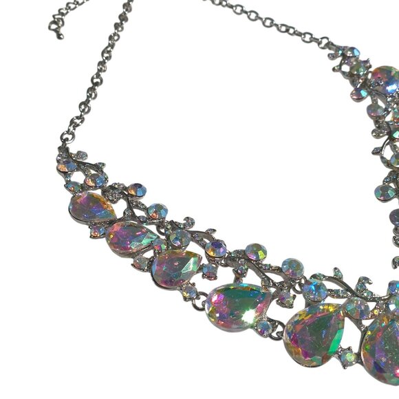 Crystal Necklace Costume Theater Rhinestone Elegant Jewelry Princess Drag Show - Picture 5 of 8